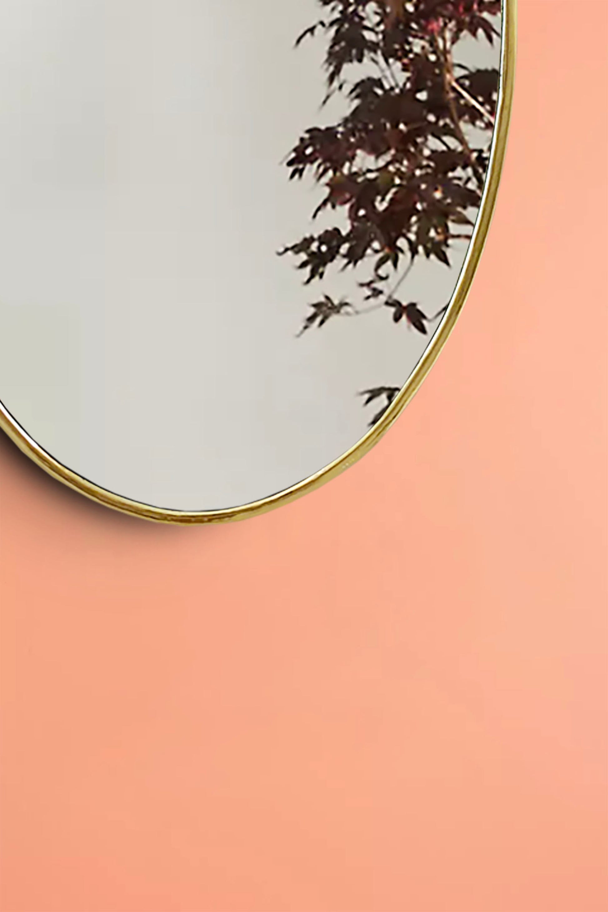 Full-length oval mirror