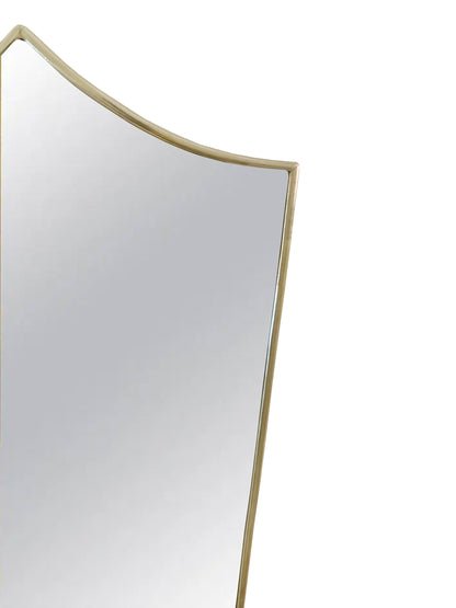 Italian Brass Frame Wall Mirror - Antique Brass - Unlacquered Brass