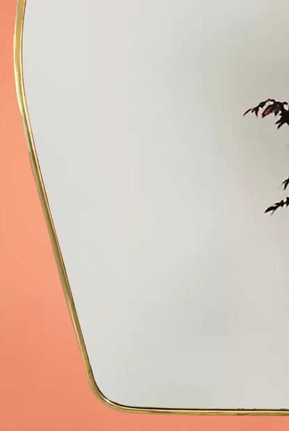 Espejo hexagonal de latón - Espejo de baño