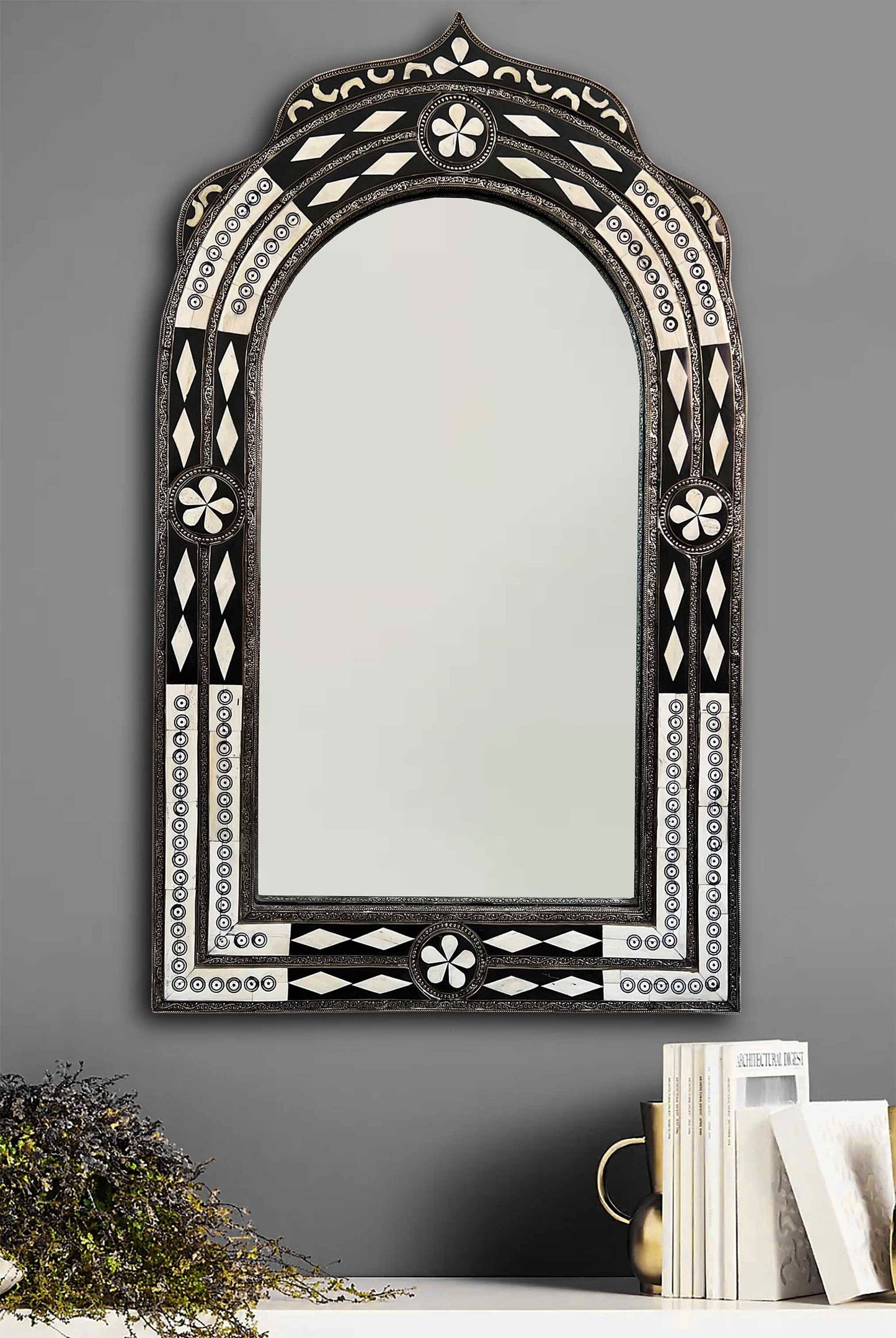 a mirror that is sitting on a table