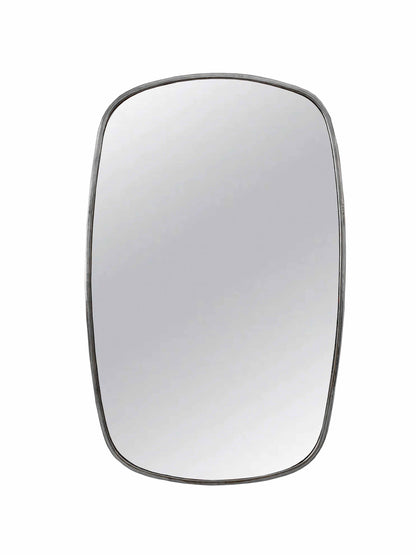 a square mirror with a thin edge on a white background