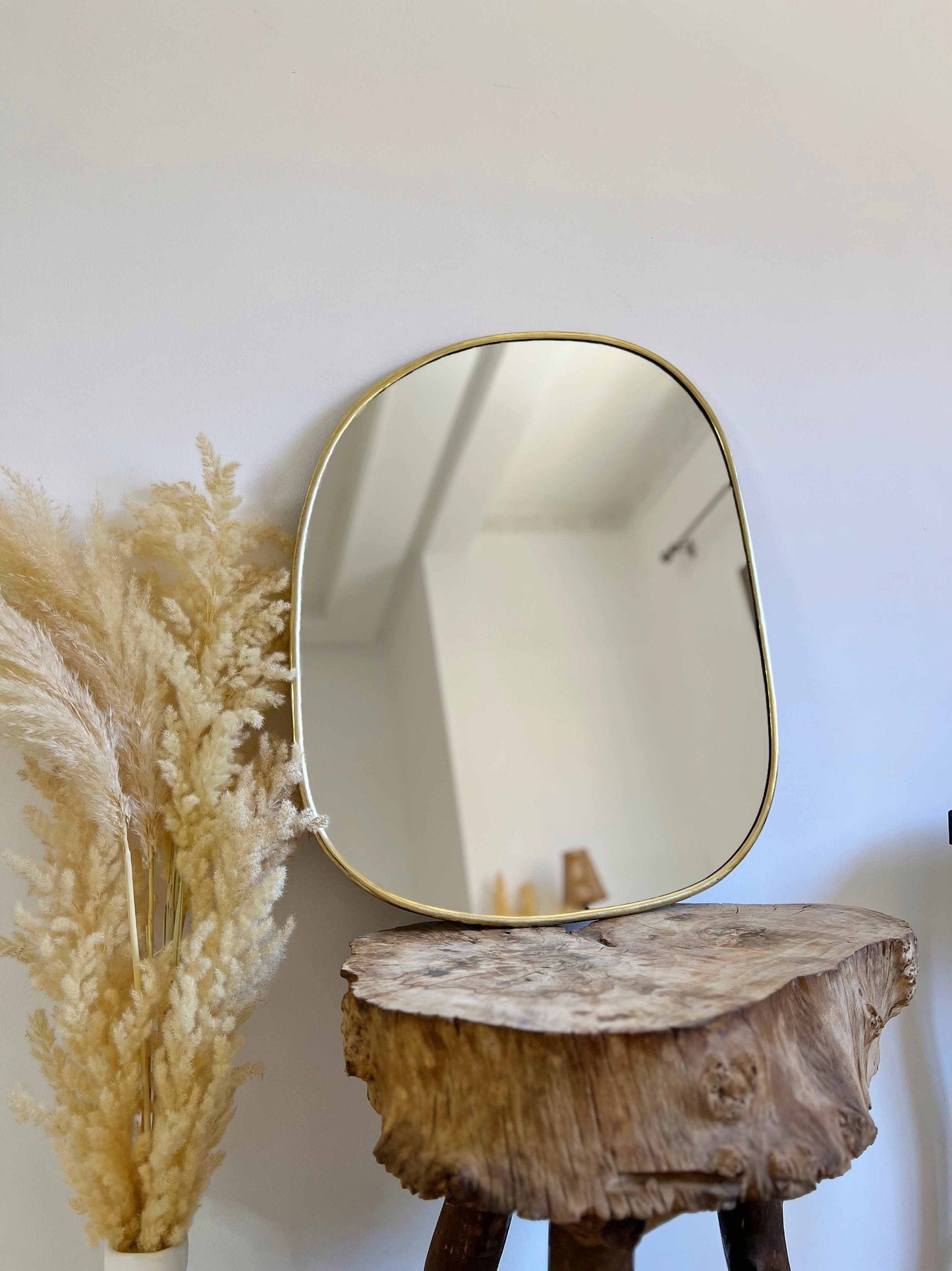 Antique Brass Mirror