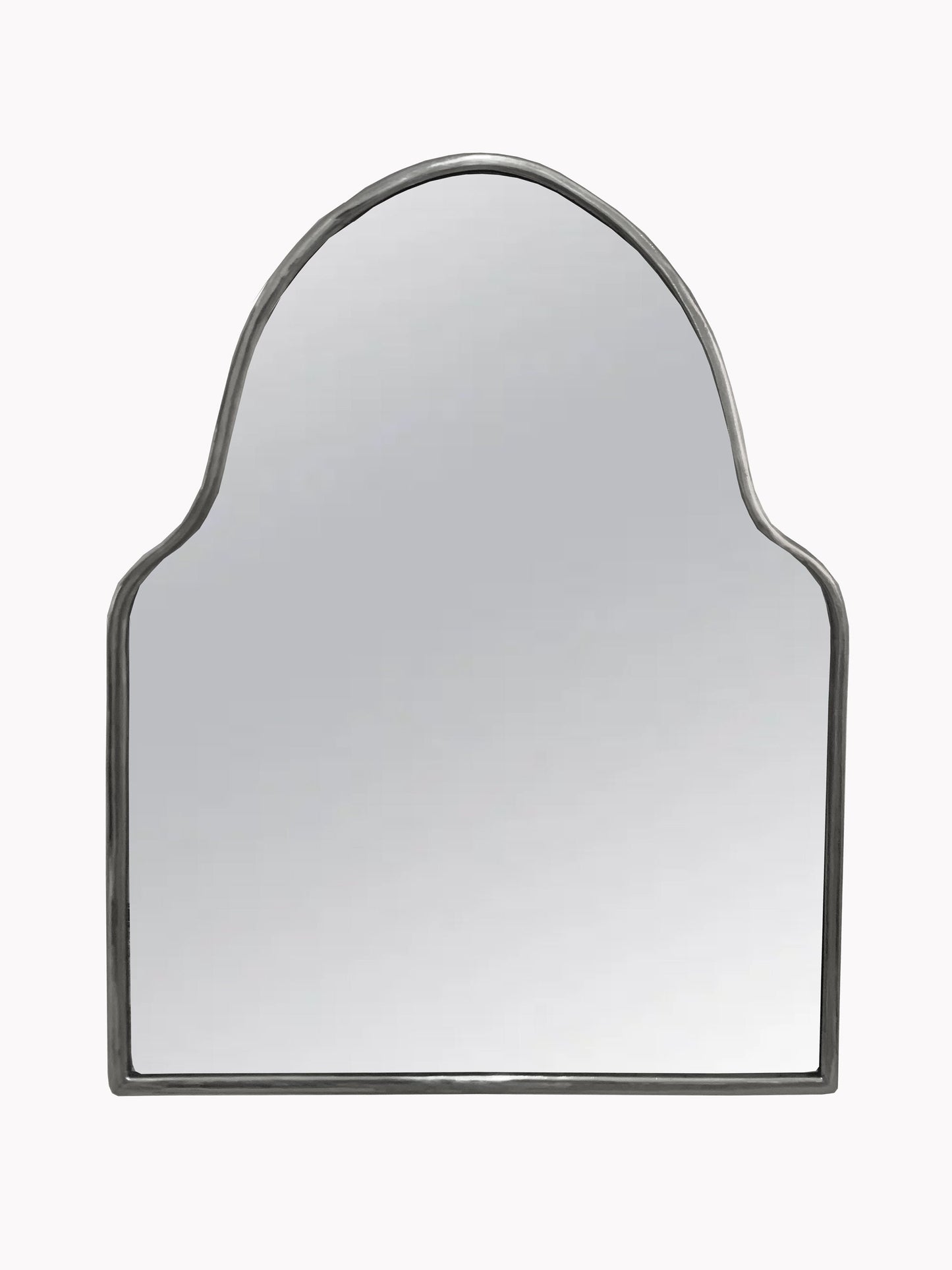Handmade Arch Silver Brass Frame Mirror - Palmeraies