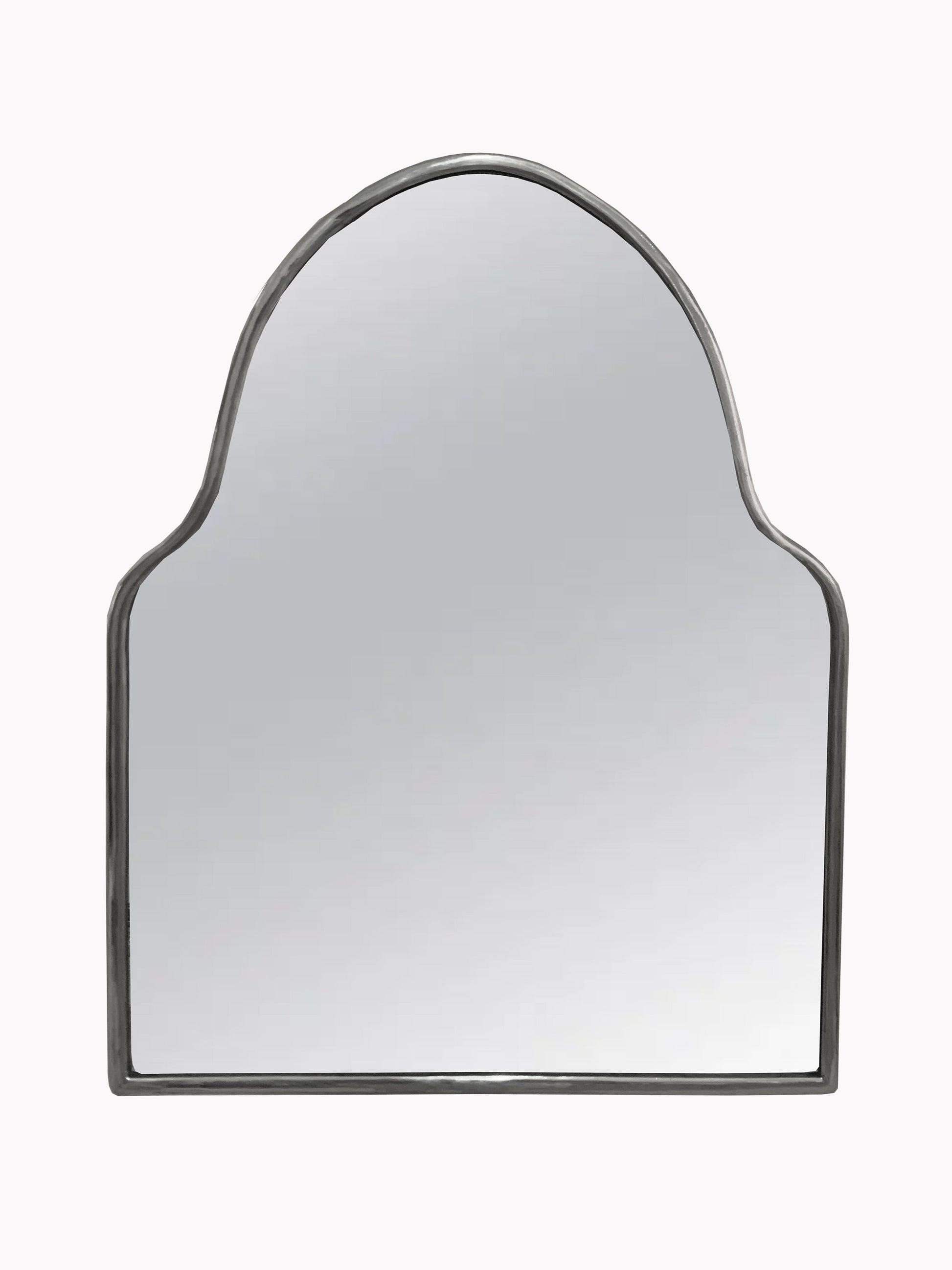 Handmade Arch Silver Brass Frame Mirror - Palmeraies