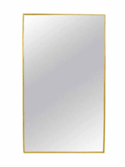 a gold framed mirror on a white background