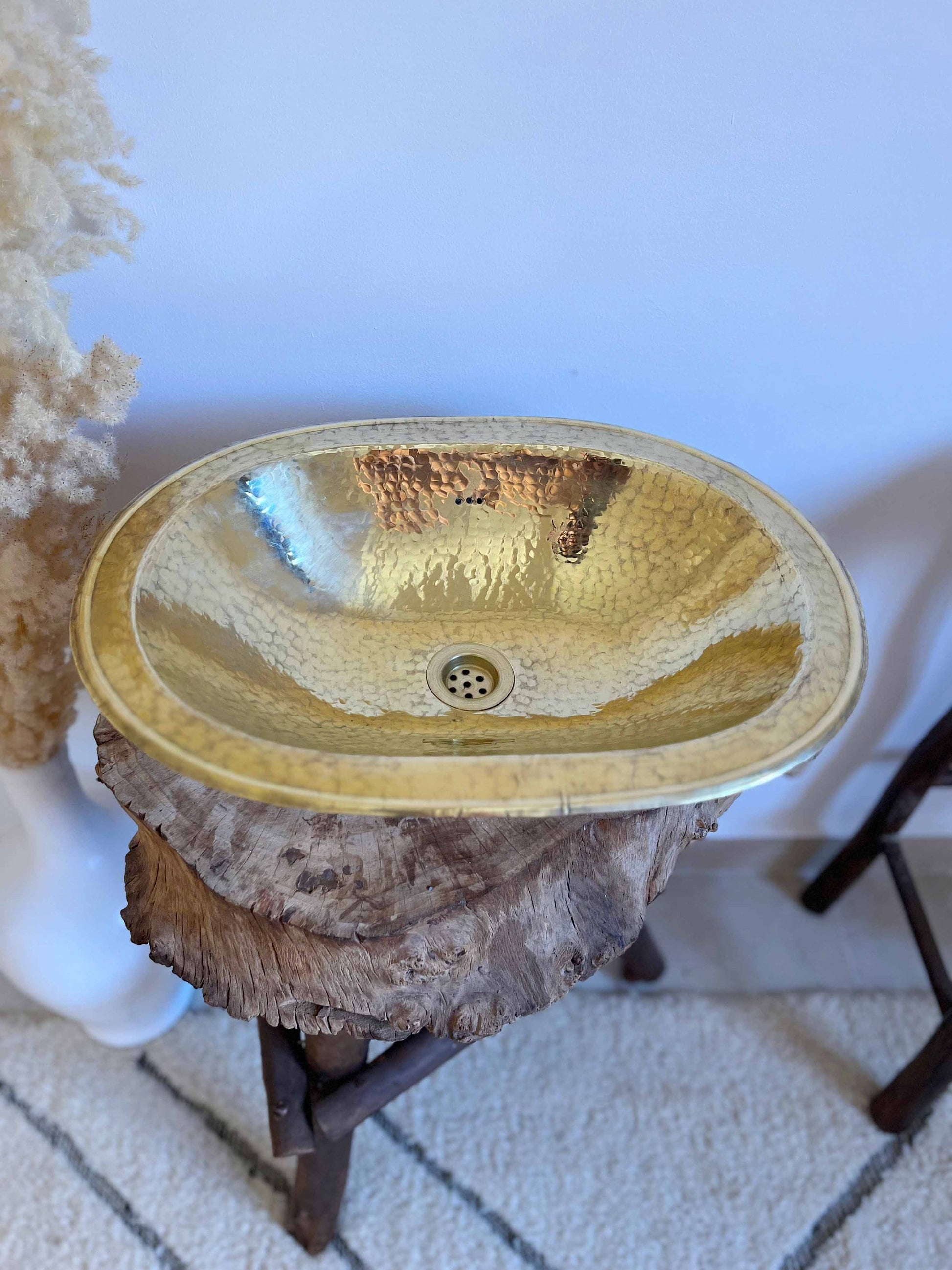Decorative brass sink