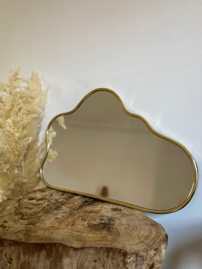 Cloud Mirror - Antique Brass Wall Mirror