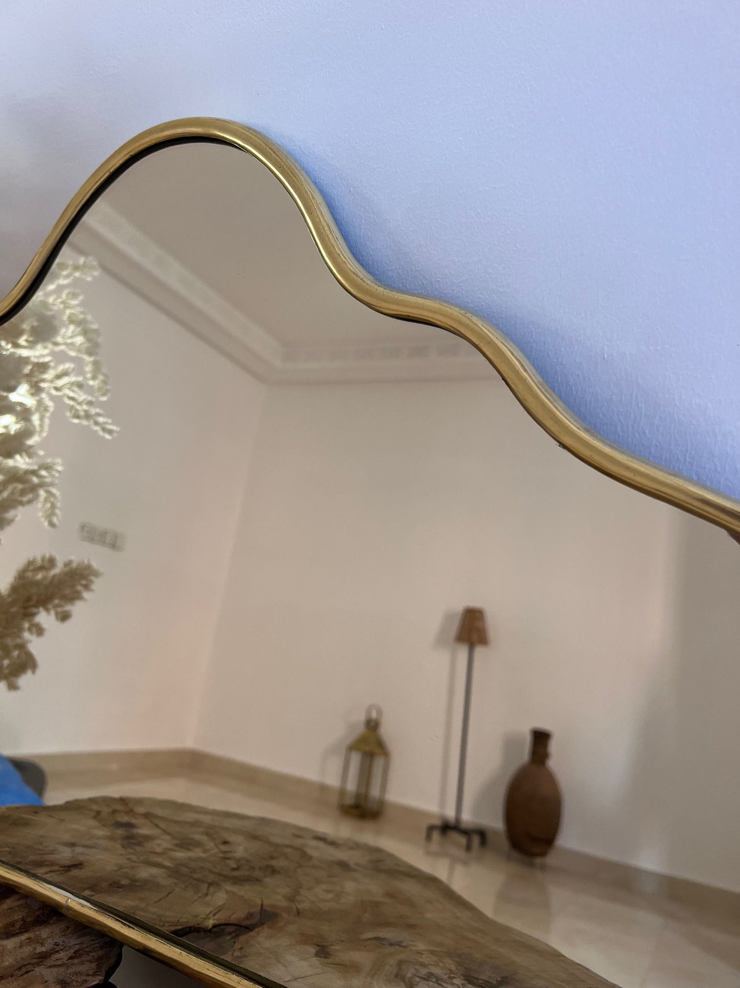 Cloud Mirror - Antique Brass Wall Mirror