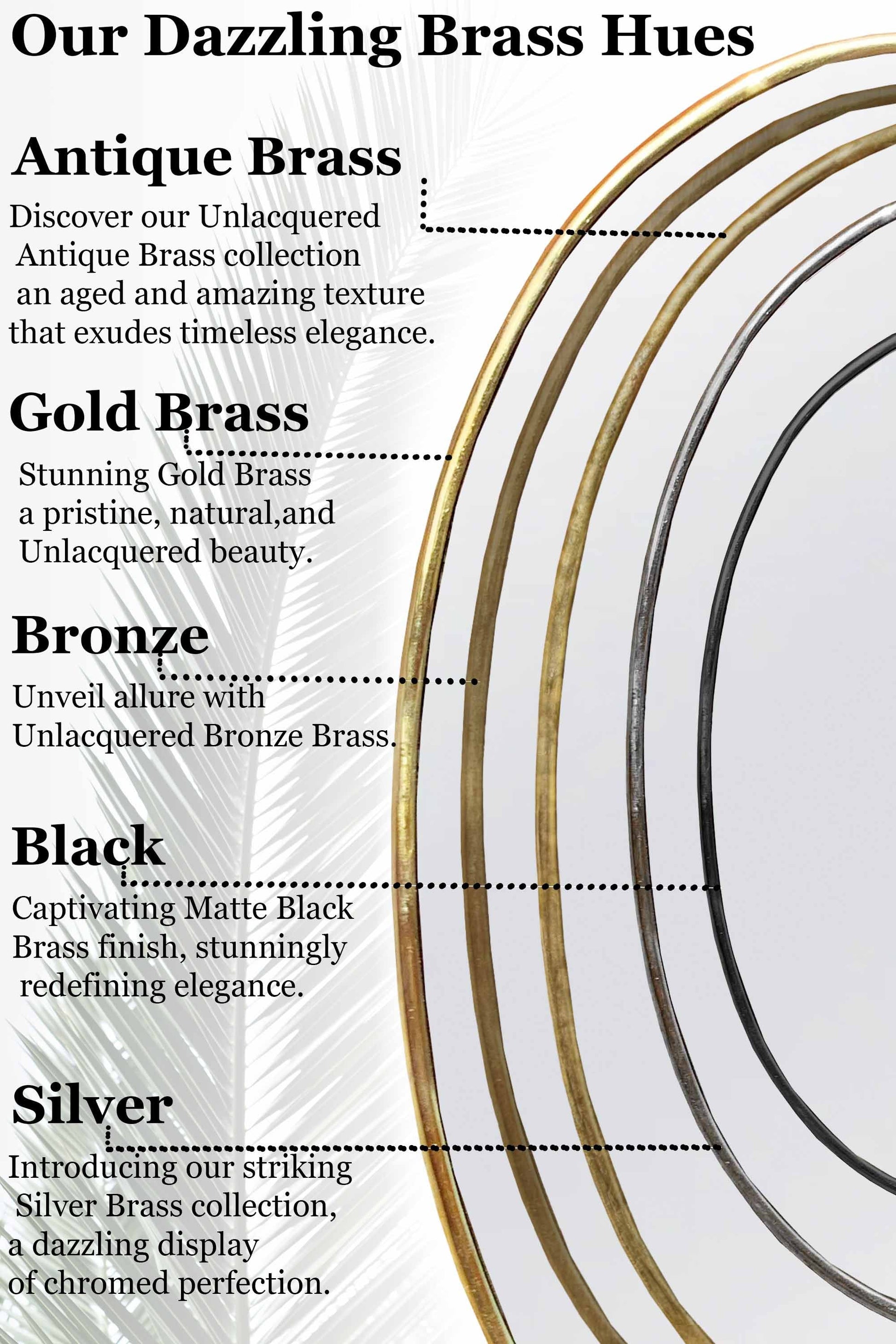 Antique Brass Oval Mirror